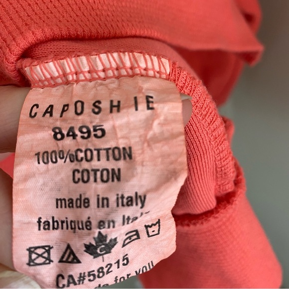 Caposhie iTALiCiSe Sweatshirt with Statement Sleeves and Raw Hem Boho - Picture 7 of 10